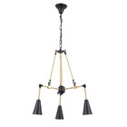 Pendente 3 Lâmpadas Preto Metal Chicago Lumicentro