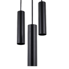 Pendente 3 Lâmpadas Preto Metal Mini Tube Auremar