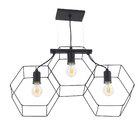 Pendente Linear 3 Lâmpadas Metal Preto Pendente