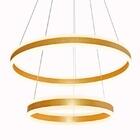 Pendente 40x60cm Dourado Led 126w 3000k 300lm Bivolt