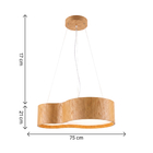 Pendente Cilndrico 4 Lmpadas Madeira Freij  Home Center