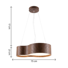 Pendente Cilndrico 4 Lmpadas Madeira Imbuia Home Center
