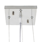 Pendente Quadrado 4 Lâmpadas Cristal Incolor Milano LLUM Bronzearte