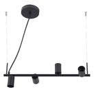 Pendente Linear 4 Lâmpadas Metal Preto Casual e Decorativo LLUM Bronzearte