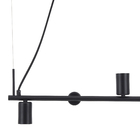 Pendente Linear 4 Lâmpadas Metal Preto Casual e Decorativo LLUM Bronzearte