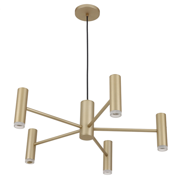 Pendente Ramificado 5 Lâmpadas Metal Dourado Bis Spot Line