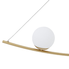 Pendente Redondo 5 Lâmpadas Vidro Dourado Casual e Decorativo LLUM Bronzearte