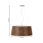 Pendente 5 Lâmpadas Madeira Imbuia Cônico 23cm E27 Fox Lustres