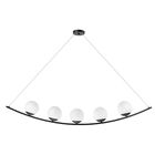 Pendente 5 Lâmpadas Preto Metal Arco Dreams LLUM Bronzearte