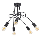 Pendente 5 Lâmpadas Metal Preto Papilon Inspire