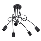 Pendente 5 Lâmpadas Metal Preto Papilon Inspire