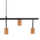 Pendente Linear 5 Lâmpadas Metal Preto Pendente