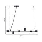 Pendente Linear 6 Lâmpadas Metal Dourado Casual e Decorativo LLUM Bronzearte