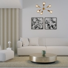 Pendente Sputnik 6 Lâmpadas Metal Preto Casual e Decorativo LLUM Bronzearte