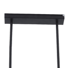 Pendente Linear 6 Lâmpadas Metal e Madeira Preto Inspire