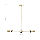 Pendente Sputnik 8 Lâmpadas Metal Dourado Charlotte Lumicentro