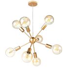 Pendente 8 Lâmpadas Gold Metal Sputnik LLUM Bronzearte