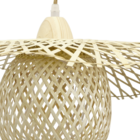 Pendente  Redondo Madeira e Fibra Bege Saliki GMH 55cm