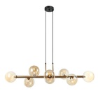 Pendente Abaporu 8 Ball Retangular Com Globo Champanhe