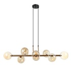 Pendente Abaporu 8 Ball Retangular Com Globo Champanhe