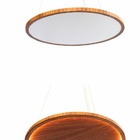 Pendente Accord Led 38w 3.000k Luz Direta E Indireta Madeira