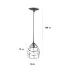 Pendente Aço Aramado Oval Pequeno Emalustres