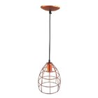 Pendente Aço Aramado Oval Pequeno Emalustres