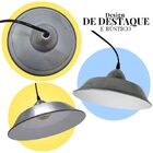 Pendente Aço Prata Envelhecido 1 Luz E27