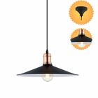 Pendente Aço Preto Cobre 1 X E27