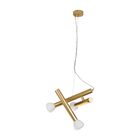 Pendente Aiko Ouro Fosco Branco + 3x Led G9 Bq Lt014 Starlux