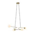 Pendente Alata Dourado Com Globos Brancos 4g9 95cm Bella