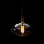 Pendente Alice Preto E Smoky H Zr030 Cúpula Vidro P/g9 Starlu