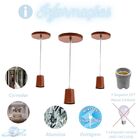 Pendente Alumínio Copo Redondo Cobre E27