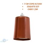 Pendente Alumínio Copo Redondo Cobre E27