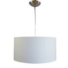 Pendente Alumínio Fosco Cúpula Branca 45x45x22 Lustre Luminar