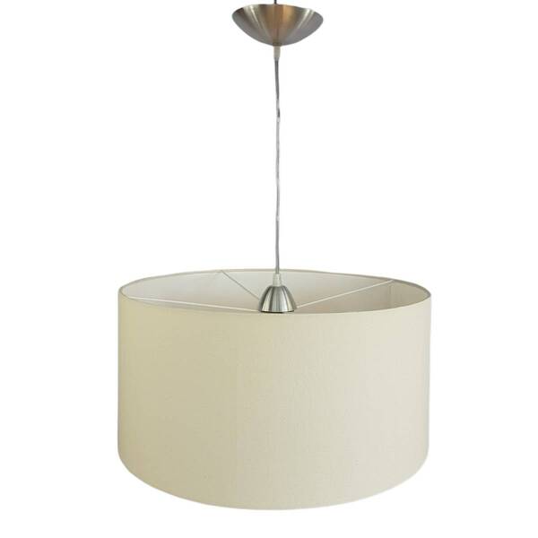 Pendente Alumínio Fosco Cúpula Cru 45x45x22 Lustre Luminaria