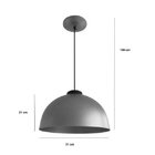 Pendente Alumínio Redondo Luns Emalustres