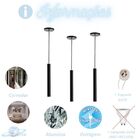 Pendente Alumínio Tubo 35cm Preto Gu10