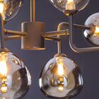 Pendente Amarilis Preto Fosco Smoky 80cm + Led 8x G9 Bq Starl