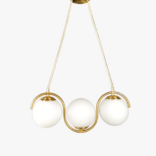 Pendente Ametista Dourada 3 Globos Leitoso 3e27 Ds9758 Delis