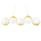 Pendente Ametista Dourada 5 Globos Leitoso 5e27 Ds9759 Delis