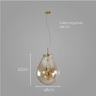 Pendente Amora 48x63cm Zr162 Starlux + 3x E27 Bq 220v St2538