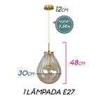 Pendente Amora Conhaque 30x48cm Zr160-30co Starlux + Led E27