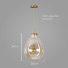 Pendente Amora Zr161-40co 54cm + Led E27 Branco Quente Starlu