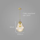 Pendente Amora Zr163-30wa Aqua 30cm P/ 1x E27 Starlux St2608