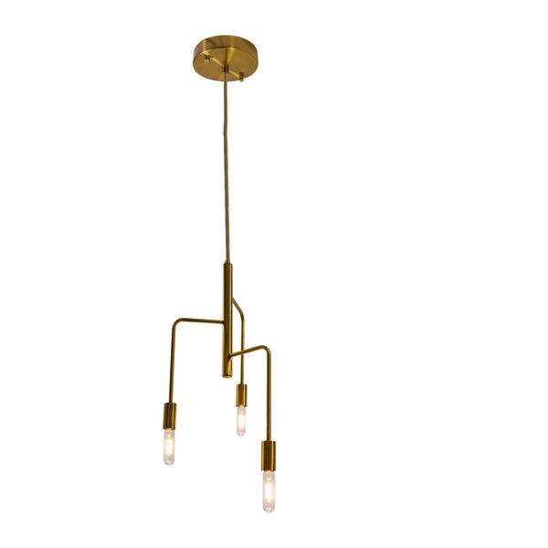 Pendente Analu Metal Bronze + 3 Lâmpadas E14 Led 2w 110v St17