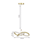 Pendente Anéis Alumínio Gold Space LLUM Bronzearte