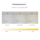 Pendente Anéis Alumínio Gold Space LLUM Bronzearte