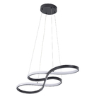 Pendente Anéis Alumínio Preto Space LLUM Bronzearte