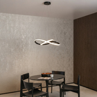 Pendente Anéis Alumínio Preto Space LLUM Bronzearte